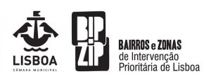 Logotipos da Câmara municipal de Lisboa e BIP ZIP.
